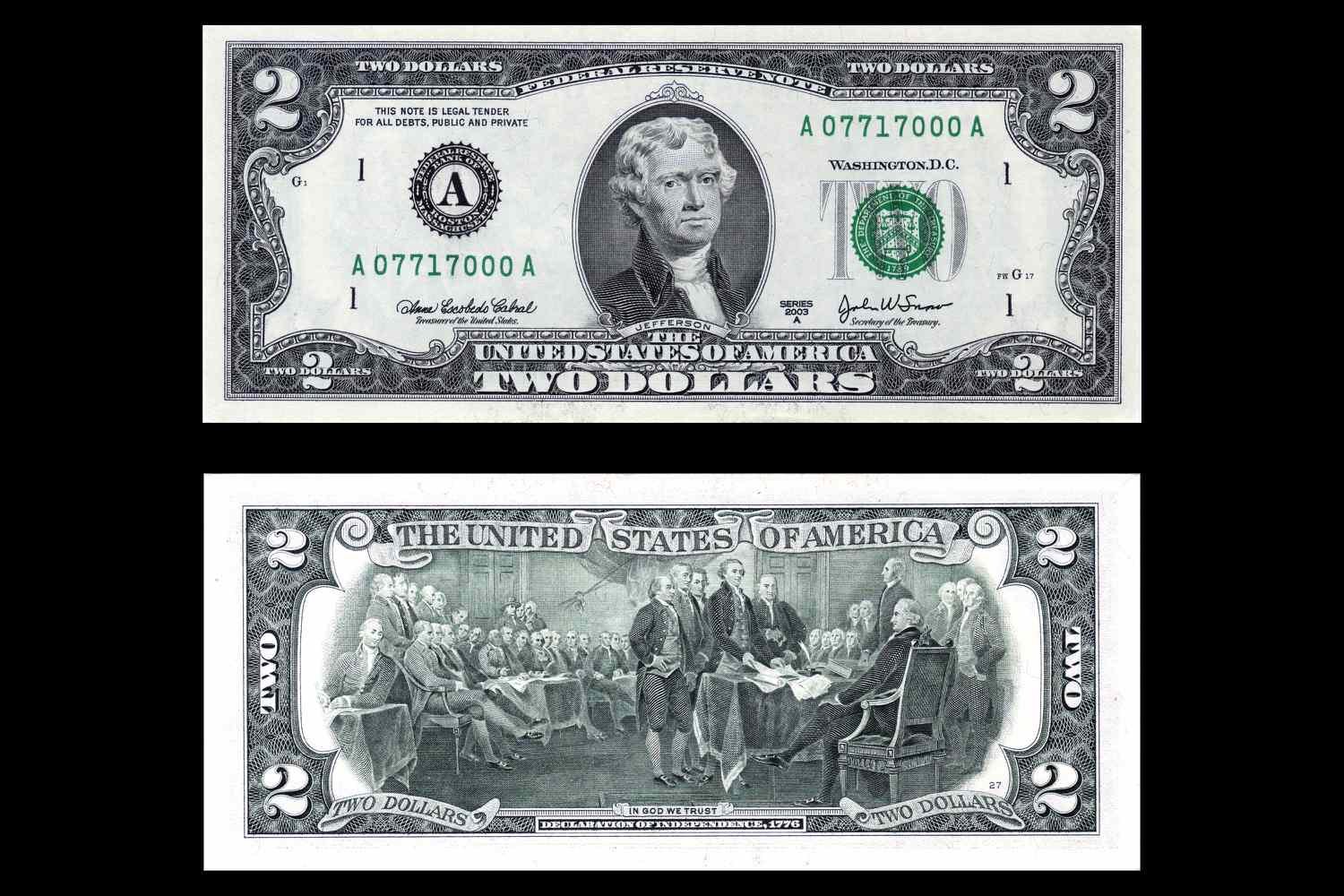 U.S. $2 Bill