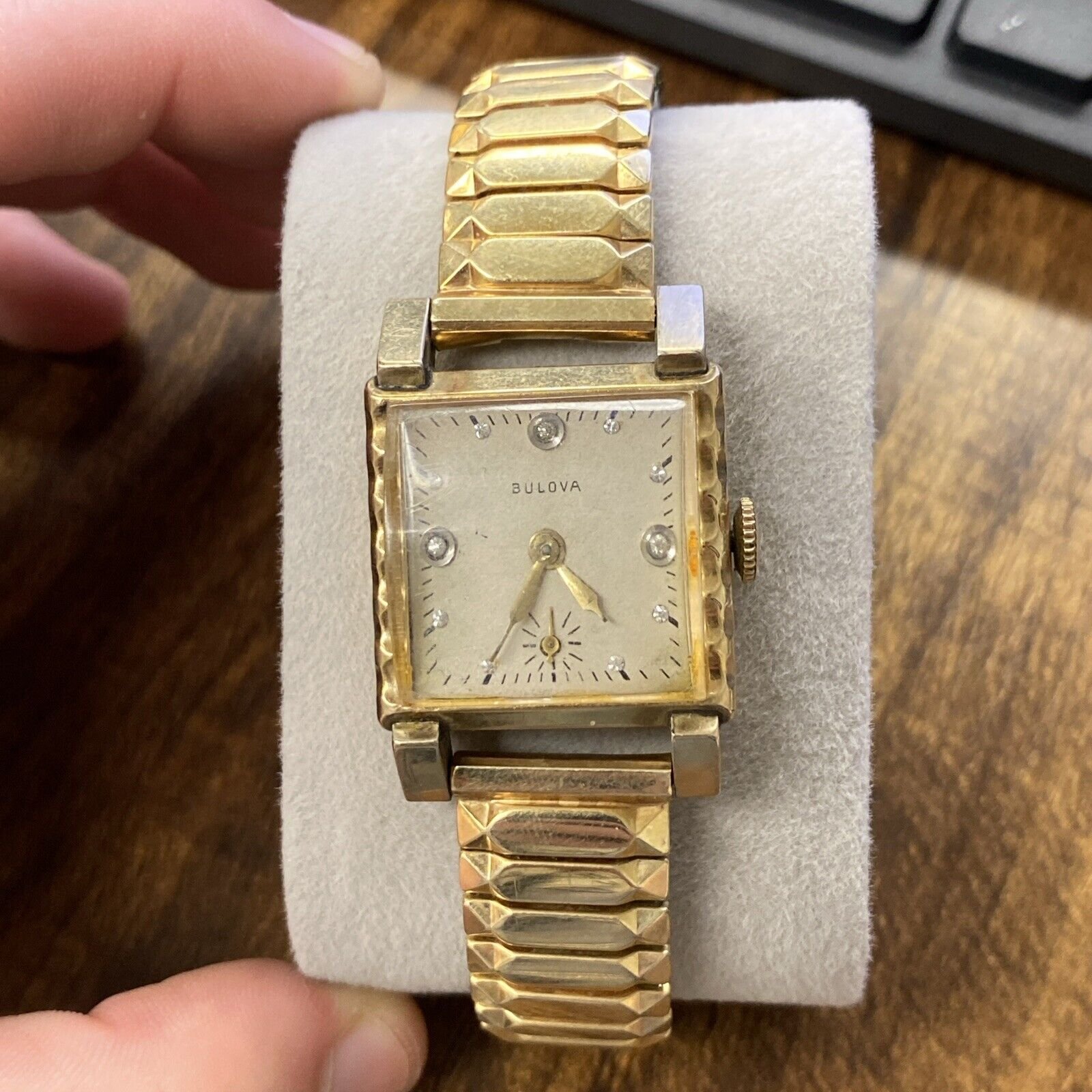 Antique Bulova 14k Gold Filled Men’s Watch 15j 10AN Runs